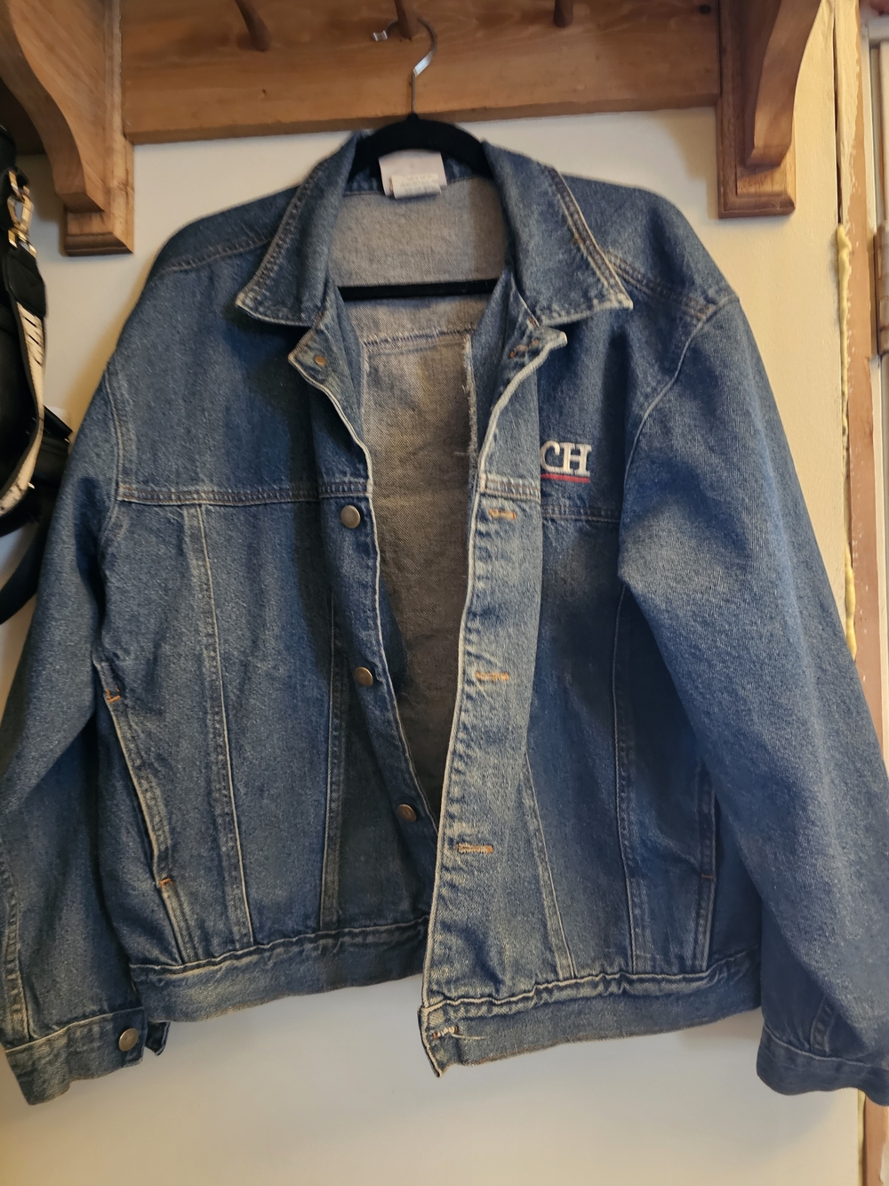 Vintage 90s Busch Beer Denim Trucker Jacket | San Francisco Steepstreets Size L/